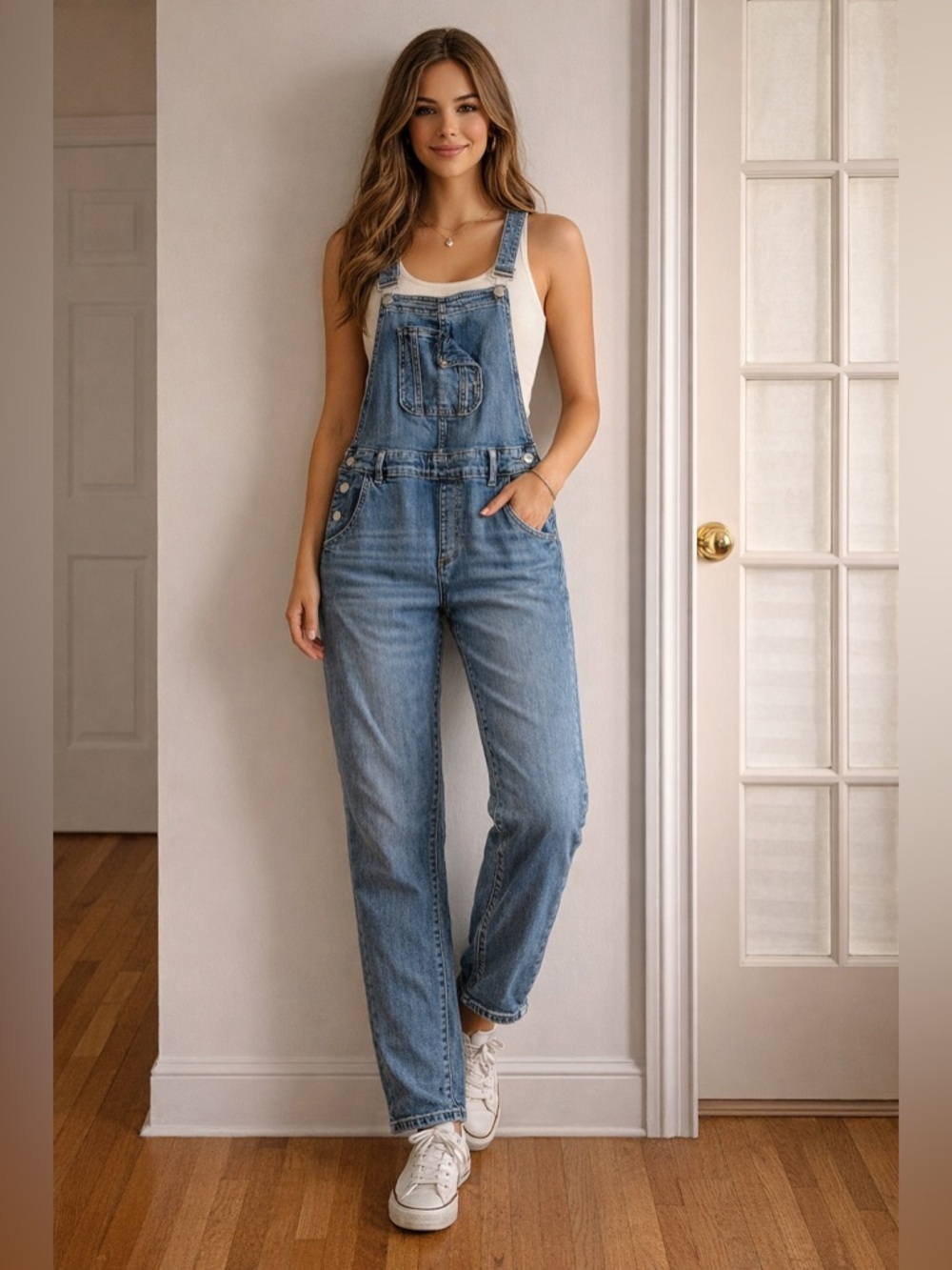 Stunning Denim Overalls with Relaxed Leg